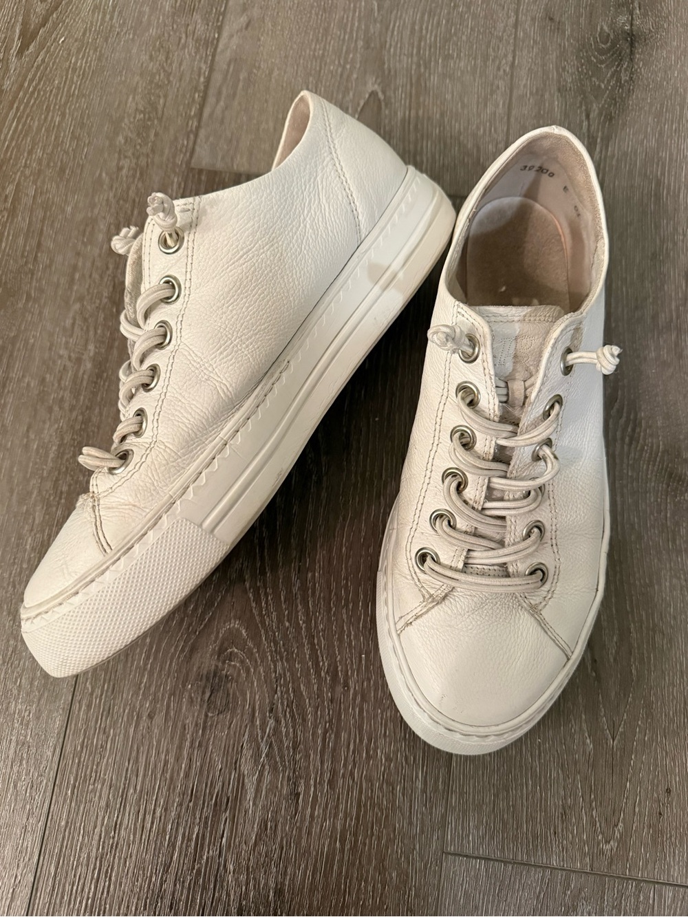Paul Green White Leather Hadley Sneakers Size 9 - Picture 2 of 9